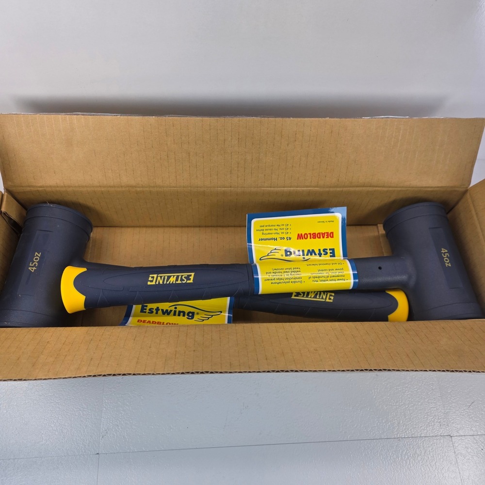 Estwing CCD45 45oz Dead Blow Hammer 2 Pack Blue Yellow Non-Marring 15in 2pc Set